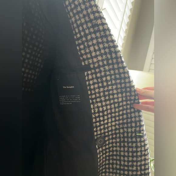 The Kooples - Mark Graphic Houndstooth wool coat - Picture 12 of 14